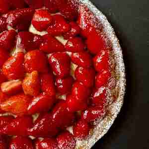 Aardbeien vlaai